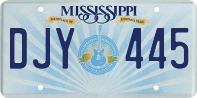 MS license plate DJY445