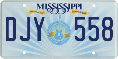 MS license plate DJY558