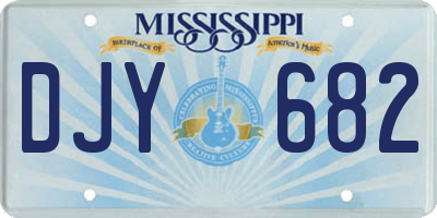 MS license plate DJY682