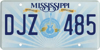 MS license plate DJZ485