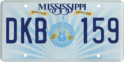 MS license plate DKB159