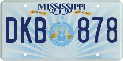 MS license plate DKB878