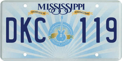 MS license plate DKC119