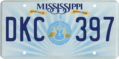 MS license plate DKC397