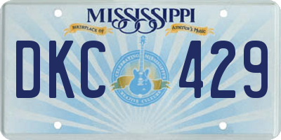 MS license plate DKC429