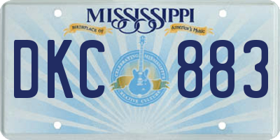 MS license plate DKC883
