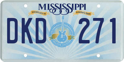 MS license plate DKD271