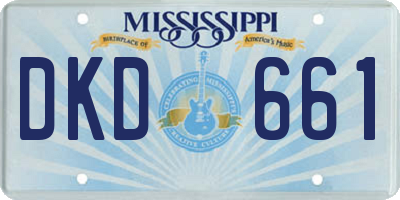 MS license plate DKD661