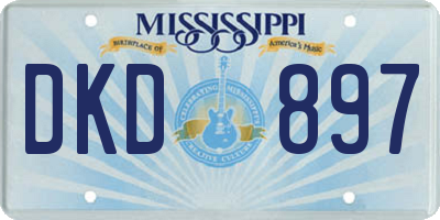 MS license plate DKD897