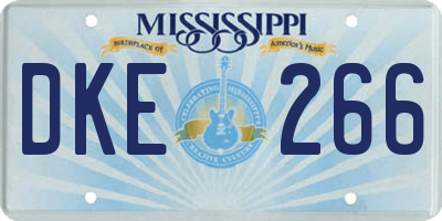 MS license plate DKE266