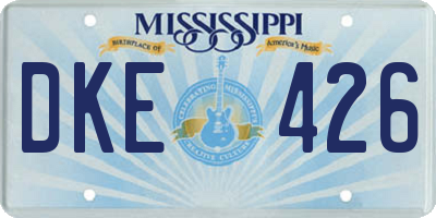 MS license plate DKE426