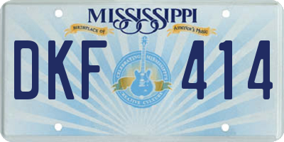 MS license plate DKF414