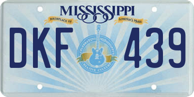 MS license plate DKF439
