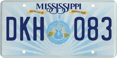MS license plate DKH083