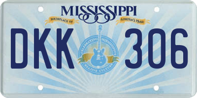 MS license plate DKK306