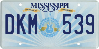 MS license plate DKM539