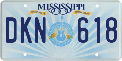 MS license plate DKN618