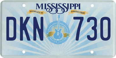 MS license plate DKN730