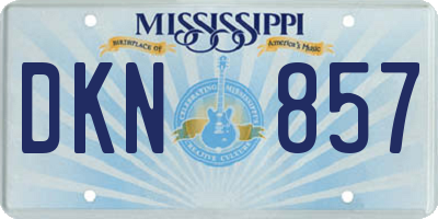 MS license plate DKN857