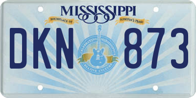 MS license plate DKN873