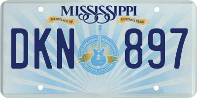 MS license plate DKN897