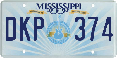 MS license plate DKP374