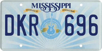 MS license plate DKR696