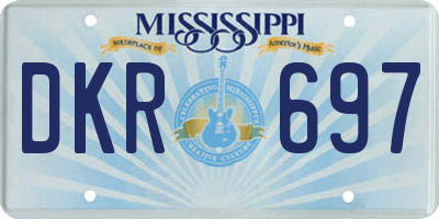 MS license plate DKR697