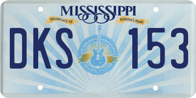 MS license plate DKS153