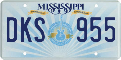 MS license plate DKS955