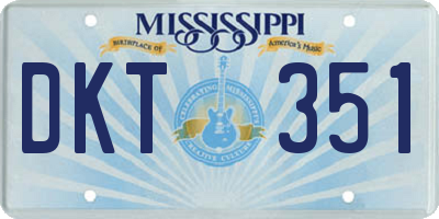 MS license plate DKT351