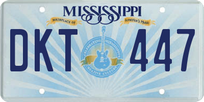 MS license plate DKT447