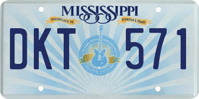 MS license plate DKT571