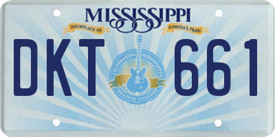 MS license plate DKT661