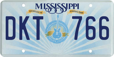 MS license plate DKT766