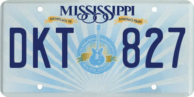 MS license plate DKT827