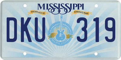 MS license plate DKU319