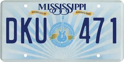 MS license plate DKU471