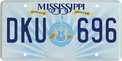 MS license plate DKU696
