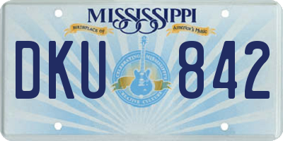 MS license plate DKU842