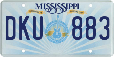 MS license plate DKU883