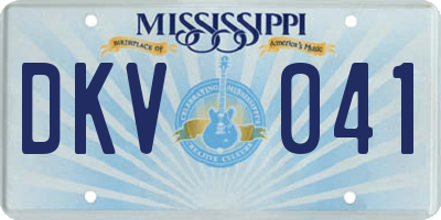 MS license plate DKV041