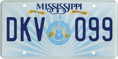 MS license plate DKV099
