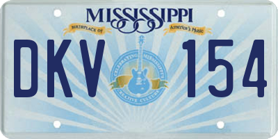 MS license plate DKV154