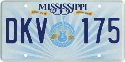 MS license plate DKV175