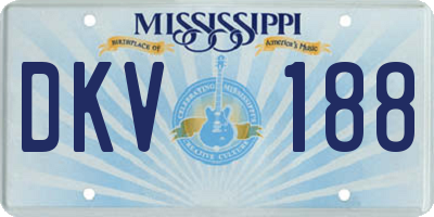 MS license plate DKV188