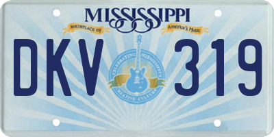 MS license plate DKV319