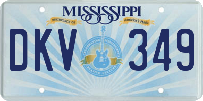 MS license plate DKV349