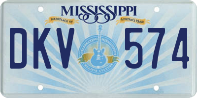 MS license plate DKV574