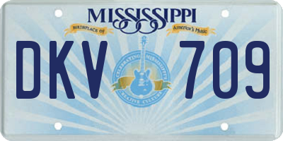 MS license plate DKV709